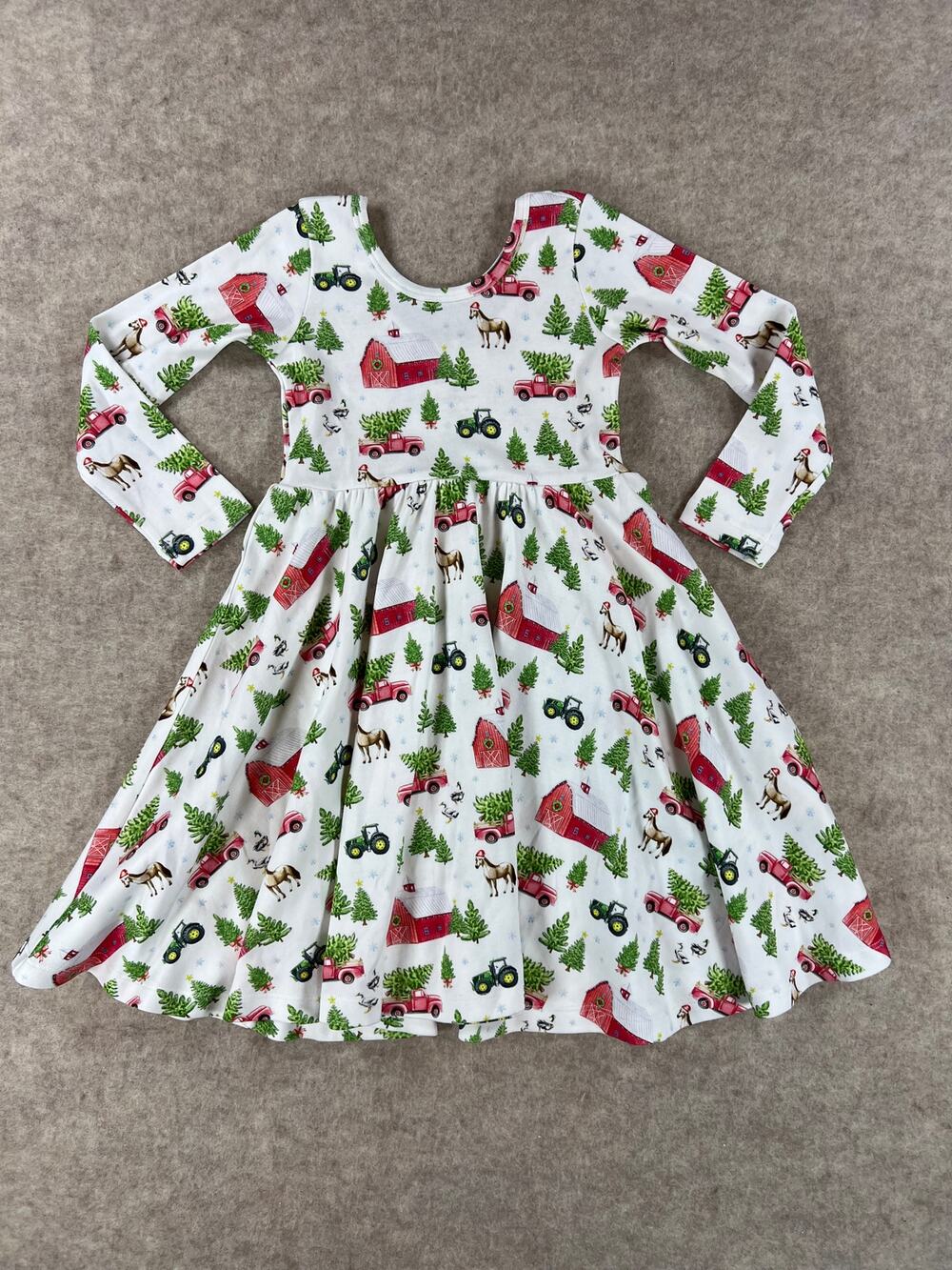 Nola Tawk Christmas Tree Farm Dress Girls Size 5